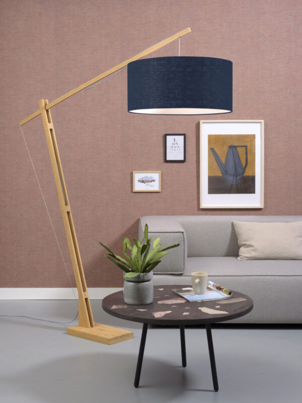 Blauwe linnen Scandinavische vloerlamp GOOD&MOJO Montblanc - Image 5