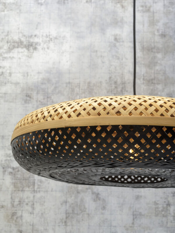 Bamboe zwarte wandlamp rond boheems GOOD&MOJO Palawan - Image 3