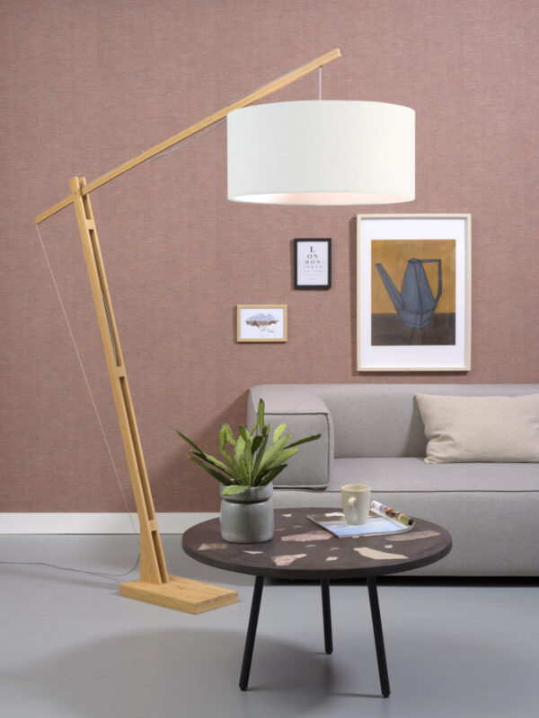 Witte linnen Scandinavische vloerlamp GOOD&MOJO Montblanc - Image 5