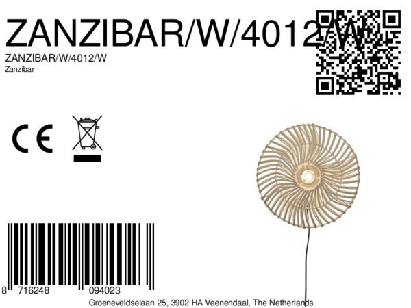 Rotan metalen witte wandlamp Boheems GOOD&MOJO Zanzibar - Image 11