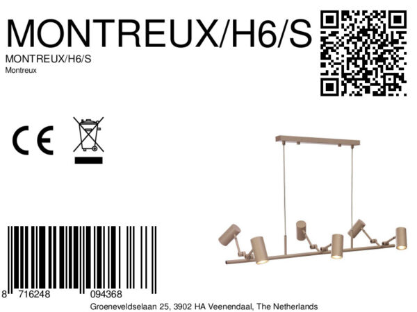 Hanglamp retro grijs metaal It's About RoMi Montreux - Image 8