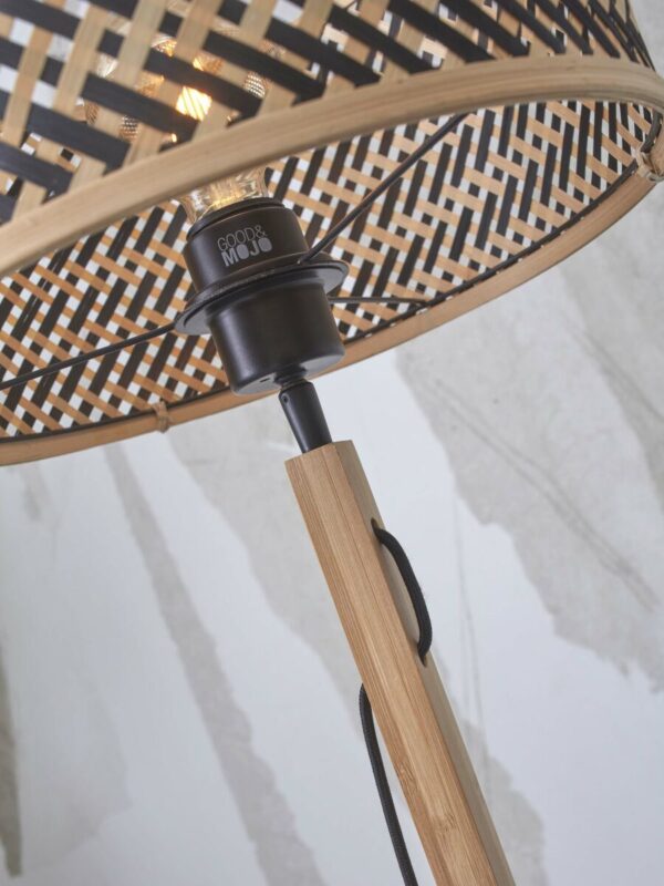 Boheems zwart naturel vloerlamp rond GOOD&MOJO Java - Image 7