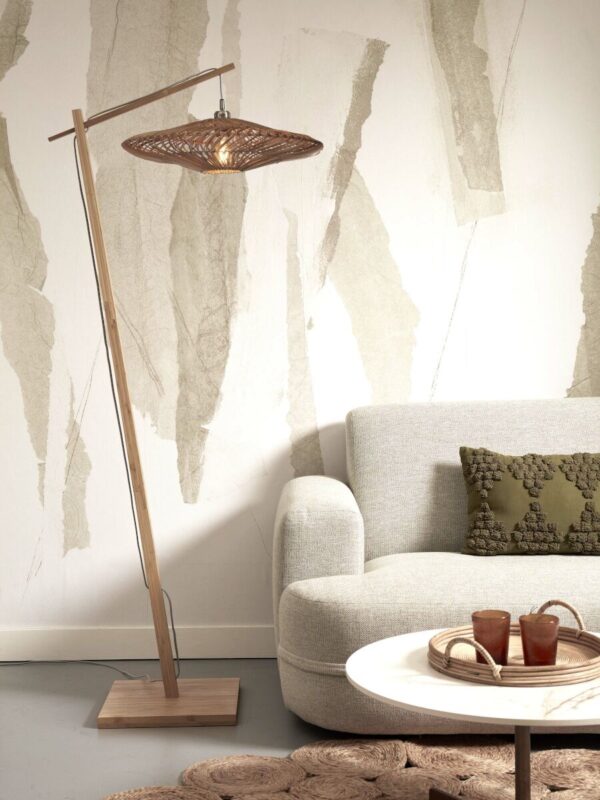 Naturel bamboe-rotan vloerlamp bohemian GOOD&MOJO Zanzibar - Image 2
