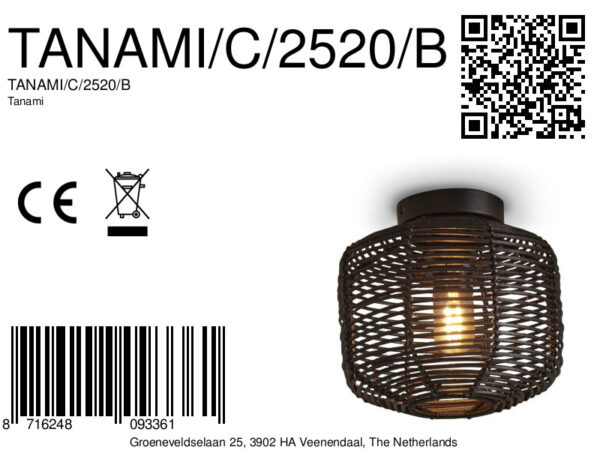 Rotan plafonnière boheems zwart GOOD&MOJO Tanami - Image 10
