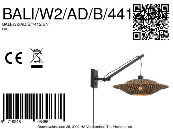 Wandlamp ufo hefboom zwart GOOD&MOJO Bali - Image 11