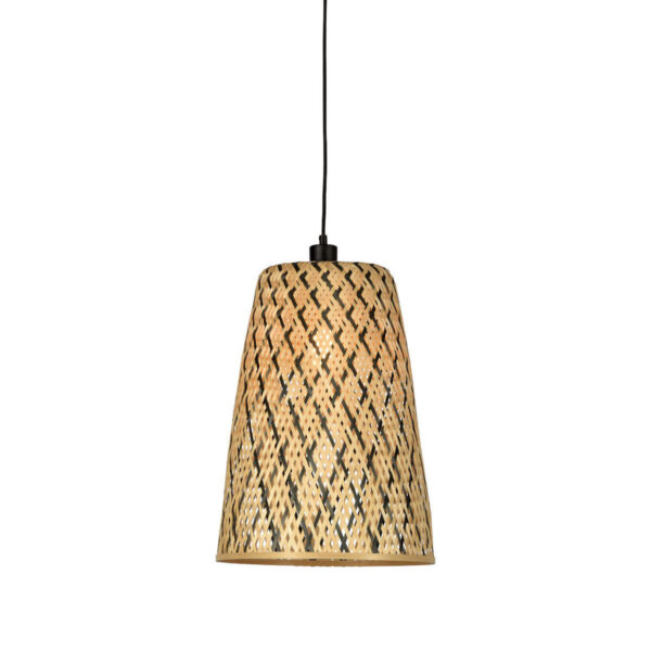 Hanglamp bamboe zwart naturel bohemian GOOD&MOJO Kalimantan