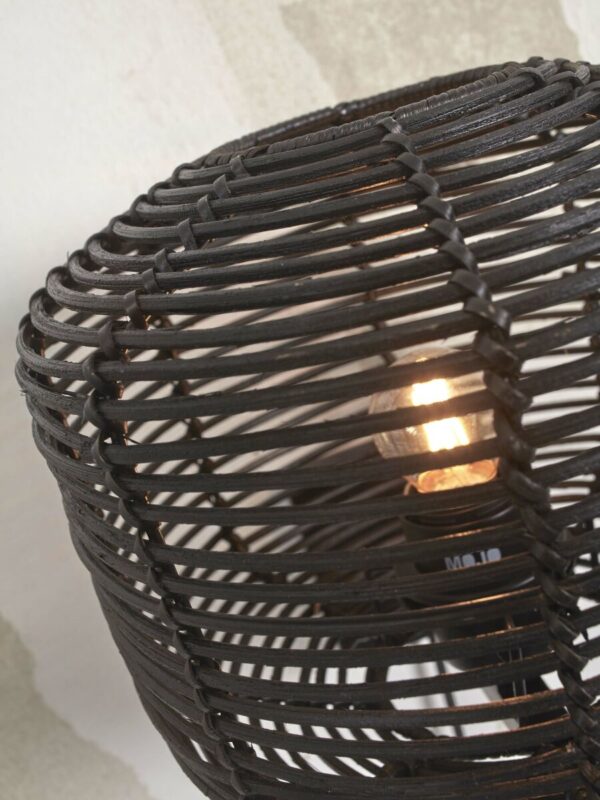 Wandlamp rond bohemian zwart rotan GOOD&MOJO Tanami - Image 3