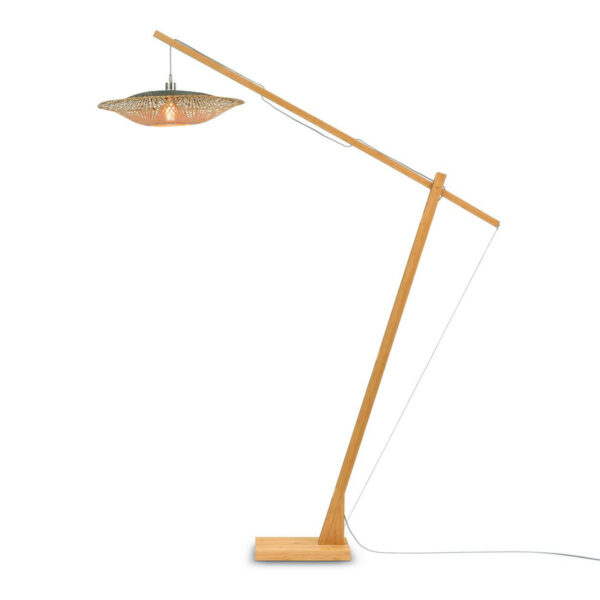 Bamboe Boheemse vloerlamp zwart naturel GOOD&MOJO Kalimantan