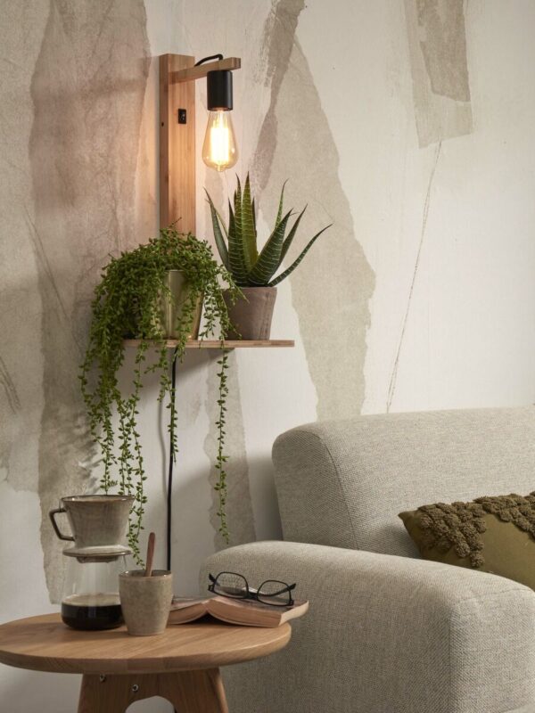 Landelijke wandlamp naturel bamboe GOOD&MOJO Flores - Image 2