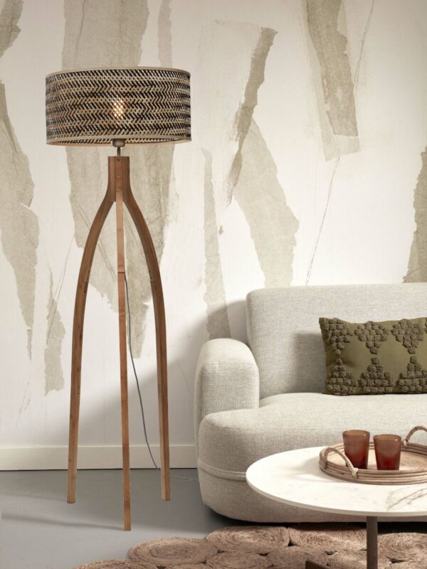 Bamboe boheemse naturel zwarte vloerlamp GOOD&MOJO Java - Image 5