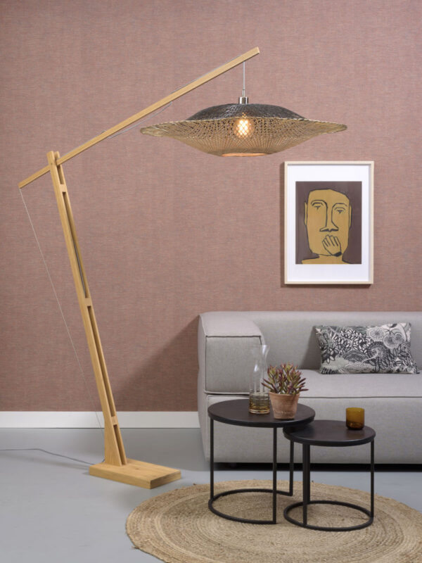 Vloerlamp naturel zwart bohemien bamboe GOOD&MOJO Kalimantan - Image 5