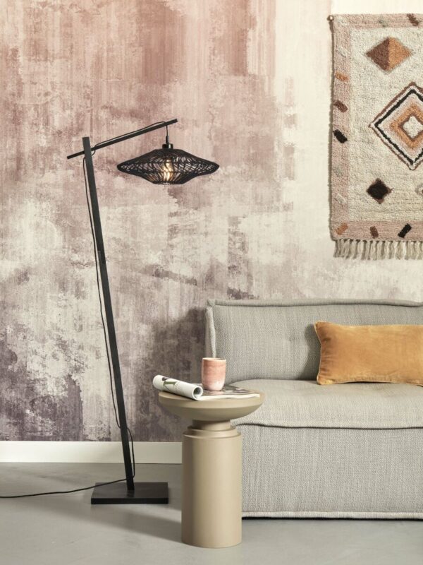 Vloerlamp zwart-rotan rond bohemian GOOD&MOJO Zanzibar - Image 5