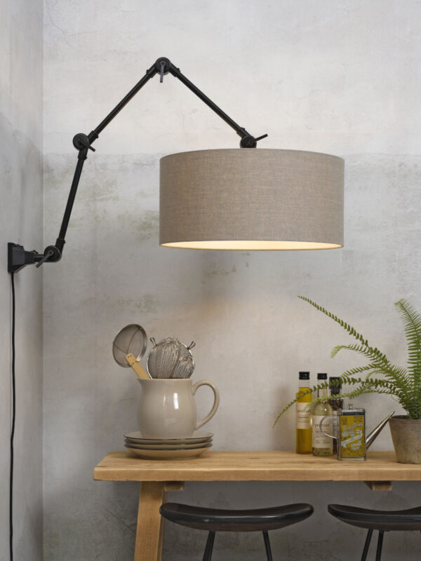 Wandlamp grijs linnen retro It's About RoMi Amsterdam - Image 2