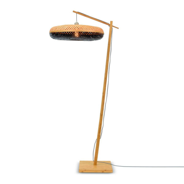 Bamboe vloerlamp zwart naturel bohemian GOOD&MOJO Palawan