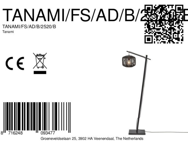 Zwarte rotan bamboe vloerlamp bohemien GOOD&MOJO Tanami - Image 13