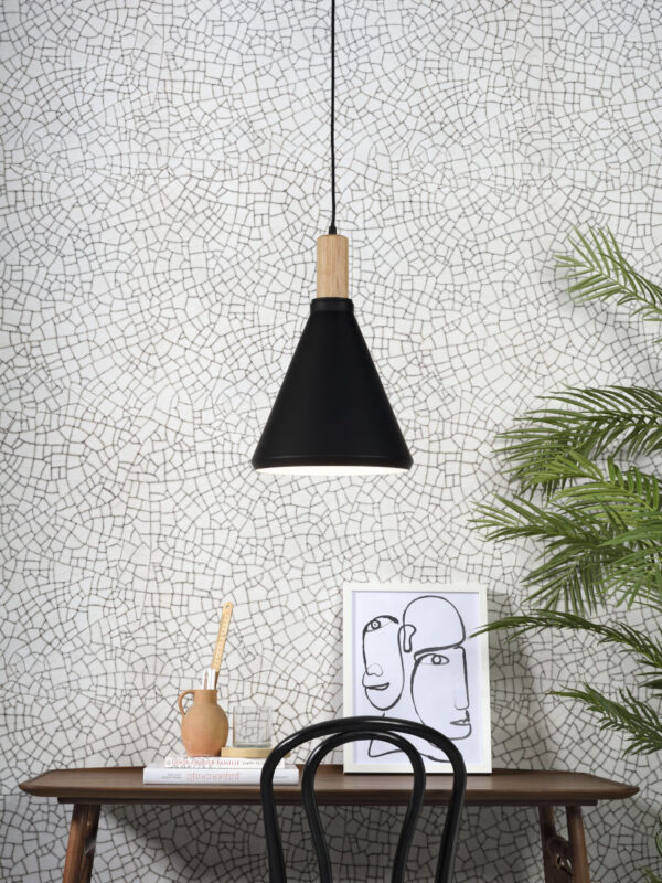 Hout/metalen hanglamp naturel/zwart L It's About RoMi Melbourne - Image 2