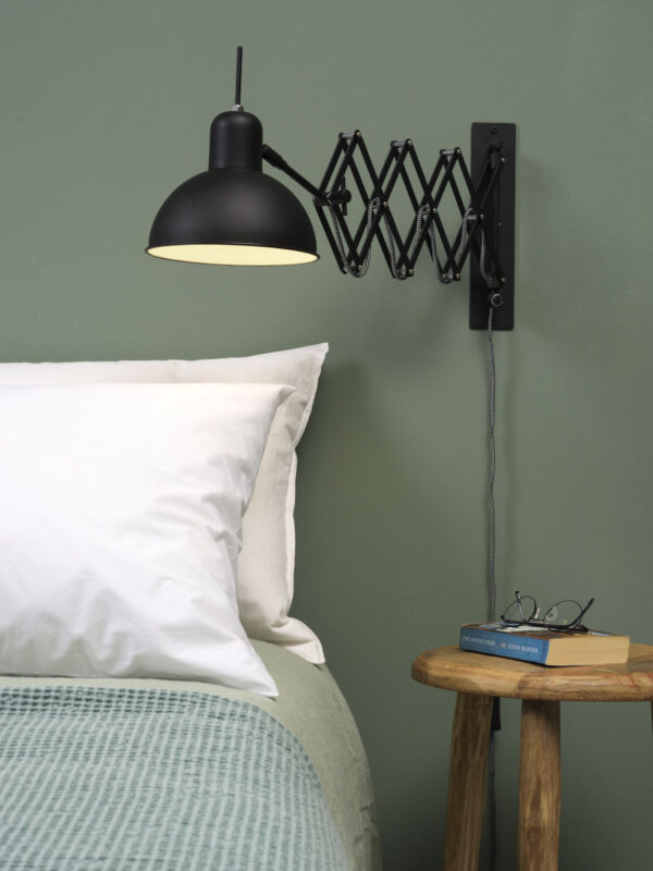 Industriële zwarte wandlamp metaal It's About RoMi Aberdeen - Image 2