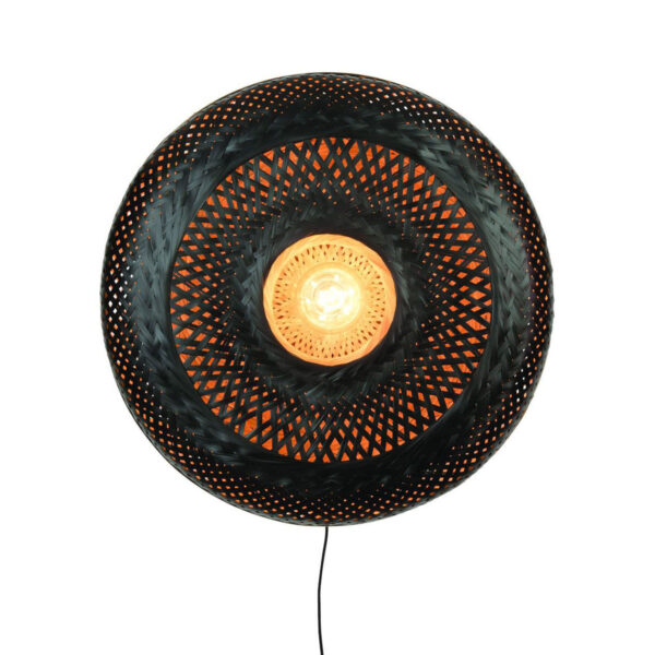 Zwarte bohemian wandlamp rond GOOD&MOJO Palawan