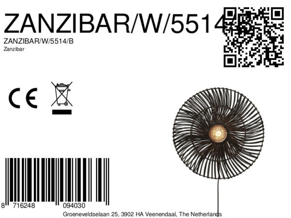 Zwarte rotan wandlamp bohemian metaal GOOD&MOJO Zanzibar - Image 11