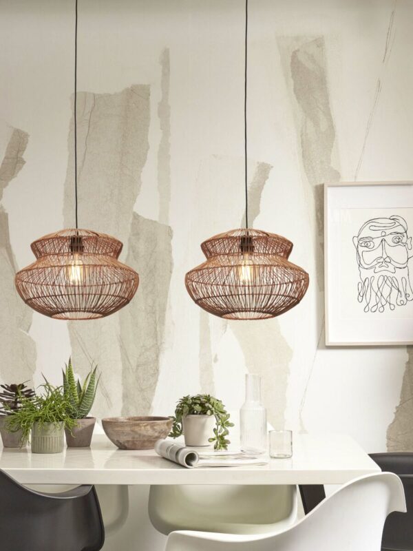 Metalen rotan naturel bohemian hanglamp GOOD&MOJO Zanzibar - Image 5