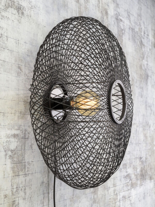 Wandlamp zwart bohemien bamboe GOOD&MOJO Cango - Image 4