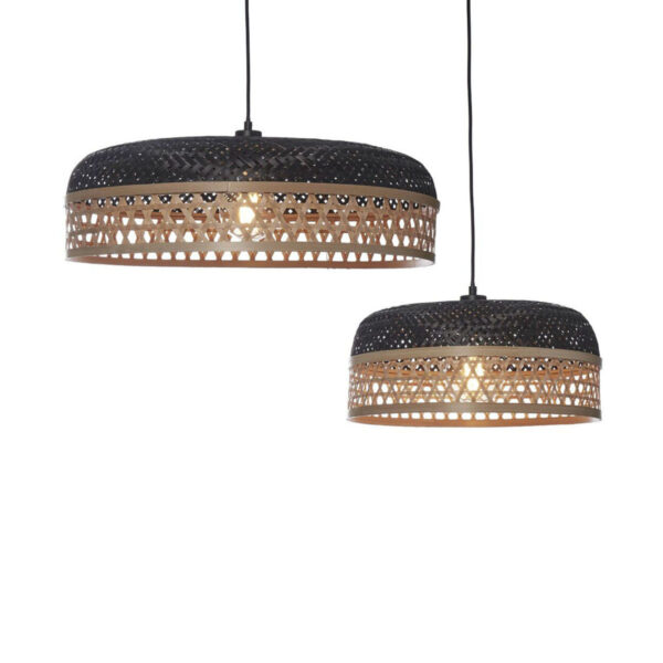 Zwart naturel bamboe hanglamp Boheems GOOD&MOJO Ubud