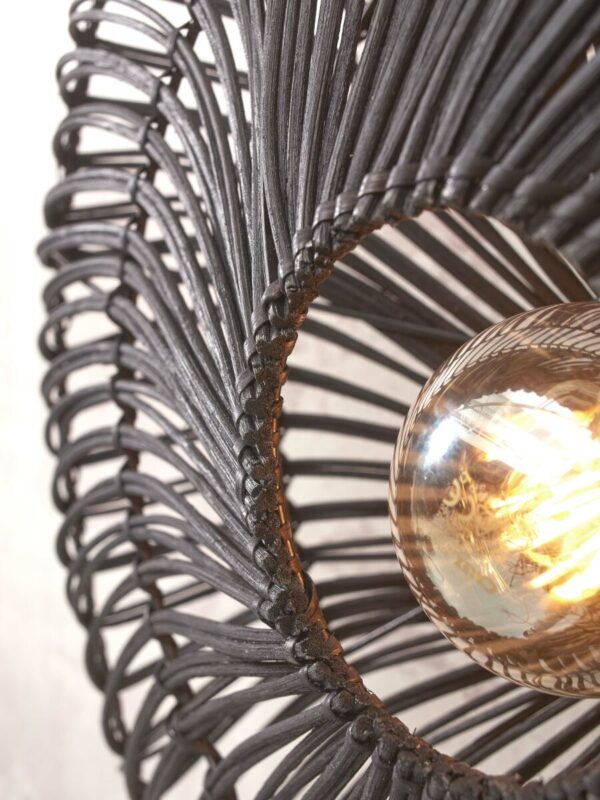 Zwarte rotan wandlamp bohemian metaal GOOD&MOJO Zanzibar - Image 3