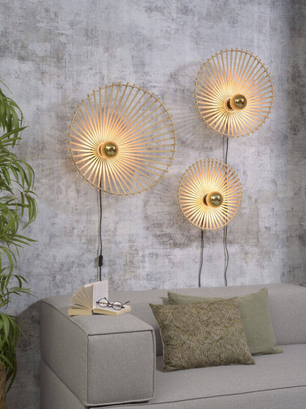 Boheemse zwarte-naturel wandlamp bamboe GOOD&MOJO Bromo - Image 10