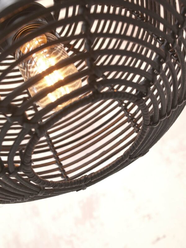 Zwarte rotan bamboe vloerlamp bohemien GOOD&MOJO Tanami - Image 4