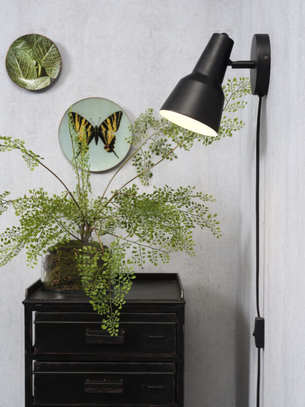 Retro metalen zwarte wandlamp It's About RoMi Valencia - Image 5