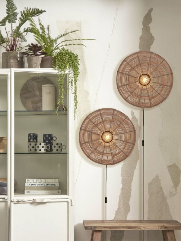 Wandlamp boheems metaal naturel rotan GOOD&MOJO Tanami - Image 9