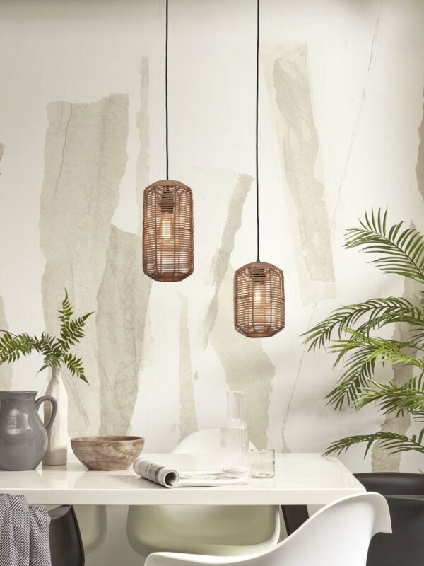 Rotan naturel boheemse metalen hanglamp GOOD&MOJO Tanami - Image 9