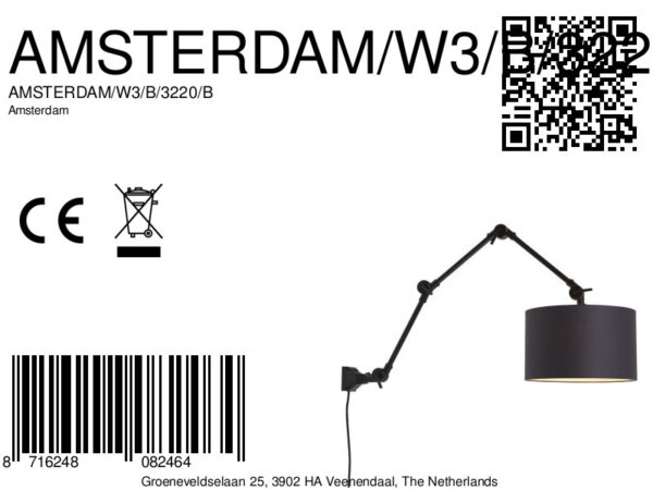 Retro zwart katoenen wandlamp It's About RoMi Amsterdam - Image 9