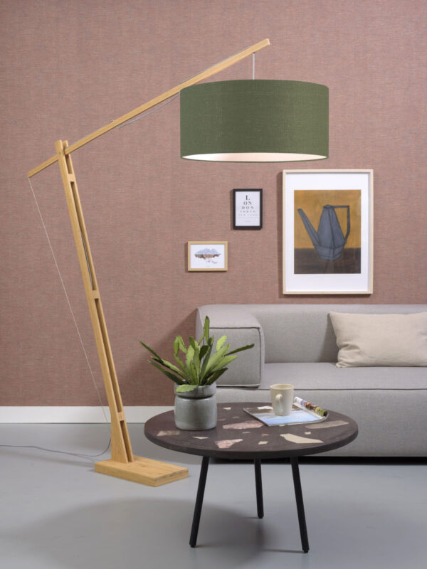 Groene linnen Scandinavische vloerlamp GOOD&MOJO Montblanc - Image 5