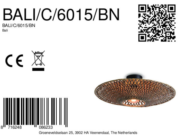 Zwarte plafonnière ufo middelgroot GOOD&MOJO Bali - Image 6