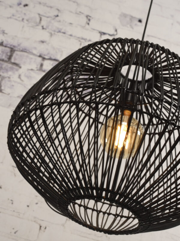 Zwart rotan organische hanglamp GOOD&MOJO Madagascar - Image 6