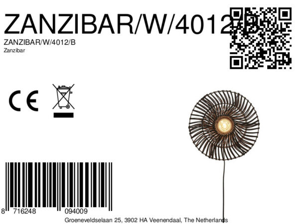 Boheemse wandlamp zwart rotan metaal GOOD&MOJO Zanzibar - Image 11