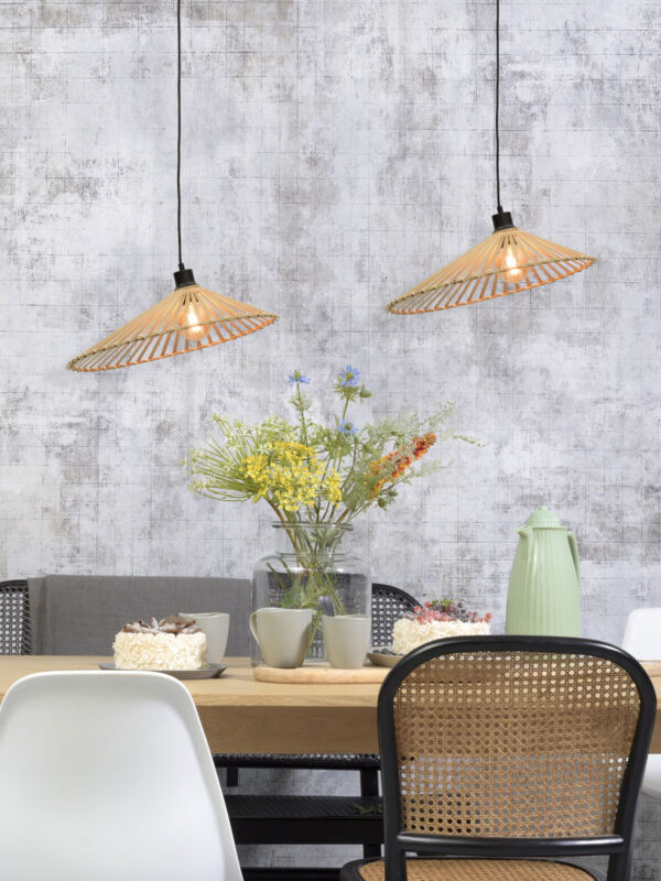 Bohemien hanglamp naturel-zwart bamboe GOOD&MOJO Bromo - Image 5
