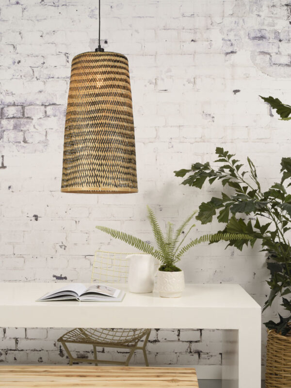 Bamboe naturel hanglamp zwart bohemian GOOD&MOJO Kalimantan - Image 2