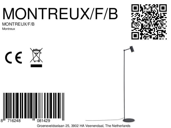 Retro zwart metalen vloerlamp It's About RoMi Montreux - Image 9