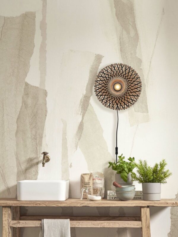 Bohemian bamboe wandlamp naturel/zwart XS GOOD&MOJO Kalimantan - Image 11