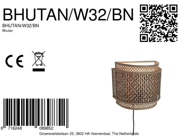 Bamboe bohemian wandlamp naturel zwart GOOD&MOJO Bhutan - Image 9