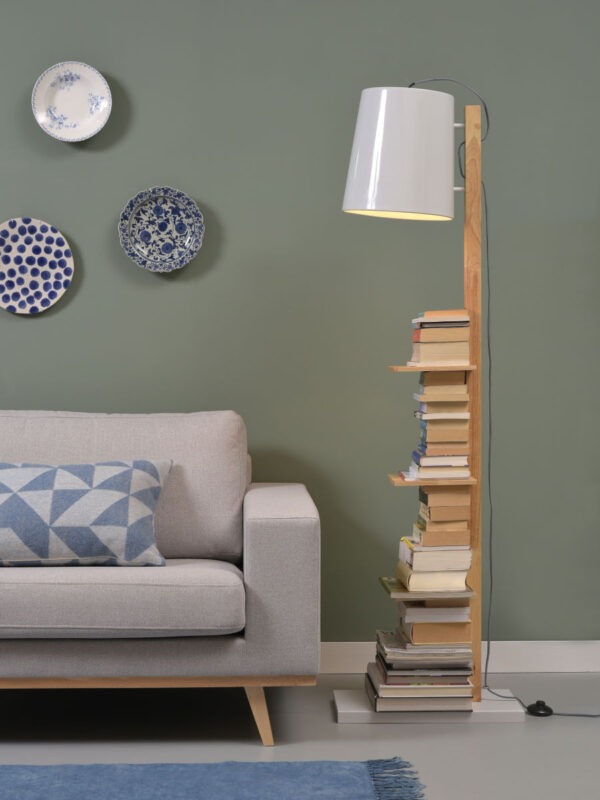 Witte houten retro vloerlamp It's About RoMi Cambridge - Image 5