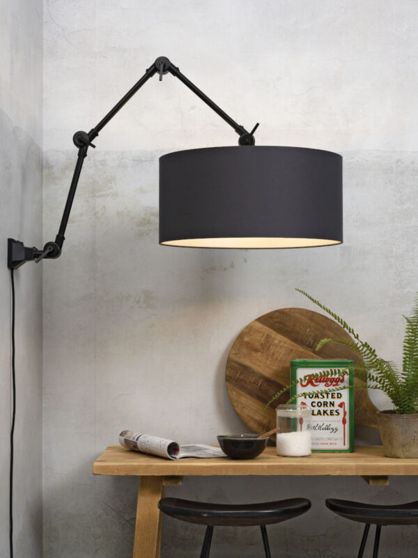 Retro zwarte metalen wandlamp It's About RoMi Amsterdam - Image 2