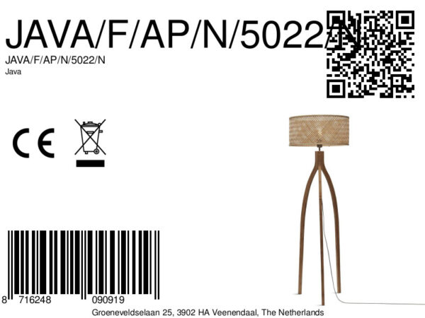 Naturel bamboe boheemse vloerlamp GOOD&MOJO Java - Image 12