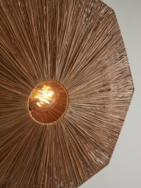 Achthoekige wandlamp bruin raffia L GOOD&MOJO Panama - Image 9