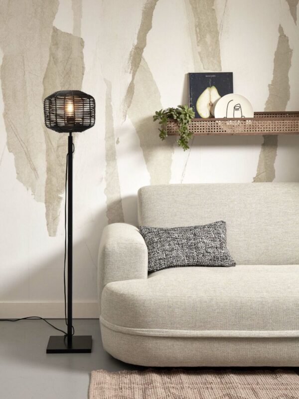 Bamboe vloerlamp bohemian zwart rotan GOOD&MOJO Tanami - Image 2