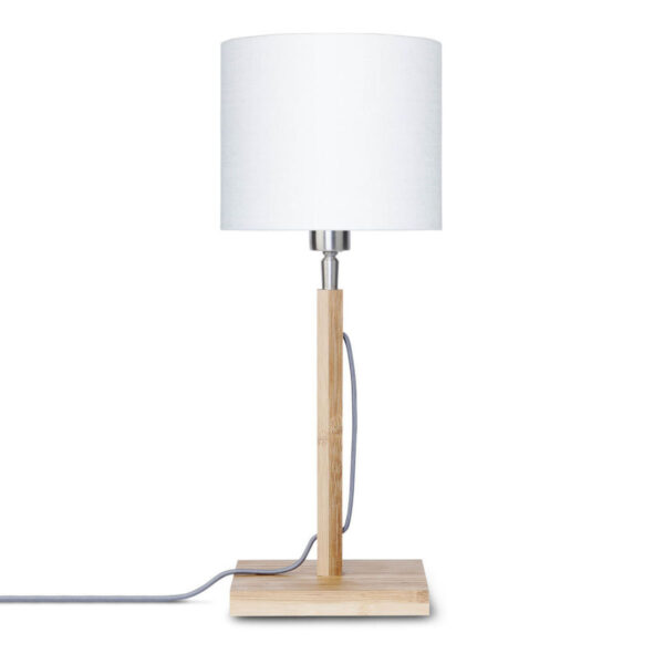 Witte linnen Scandinavische tafellamp GOOD&MOJO Fuji