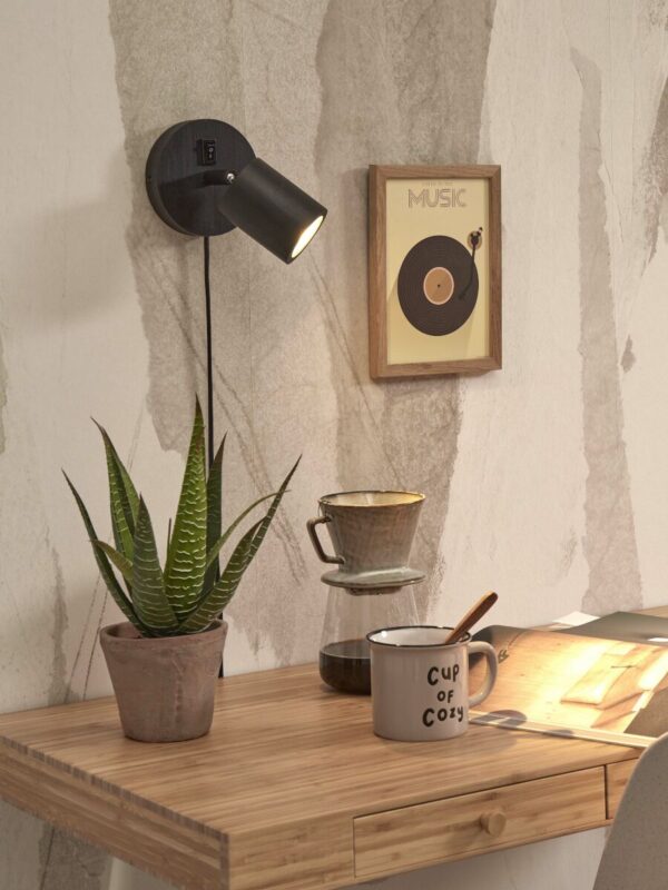Bamboe bohemian zwarte wandlamp GOOD&MOJO Java - Image 2