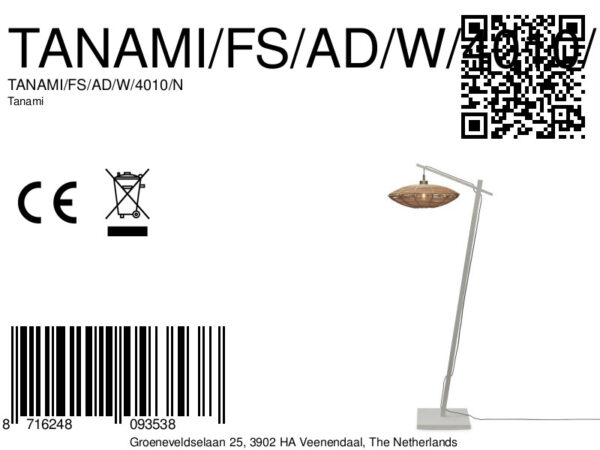 Bohemian schotelvormige vloerlamp naturel rotan GOOD&MOJO Tanami - Image 11